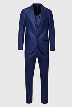 Men's suit made of wool, blue