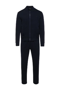 Men's sports suit made of cotton and polyester, blue