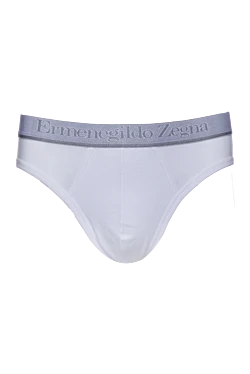 White men's briefs made of cotton and elastane