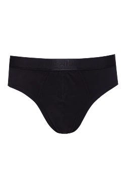 Black men's briefs made of cotton and elastane