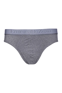 Briefs made of cotton and elastane, gray for men