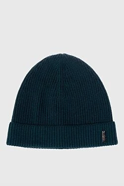 Green wool hat for men