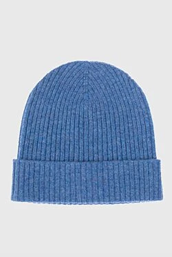 Cashmere hat blue for men