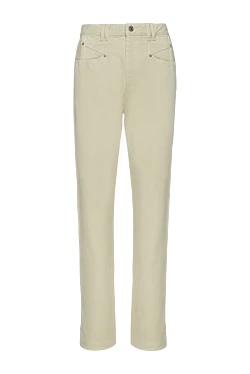 Beige cotton jeans for women