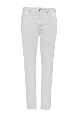 White cotton jeans for women