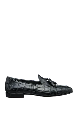 Black Alligator Loafers for men