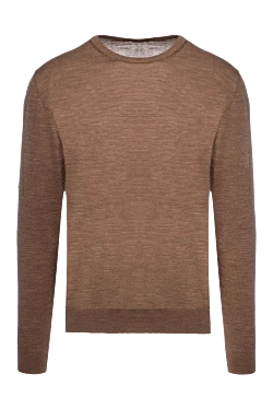 Brown wool jumper for men