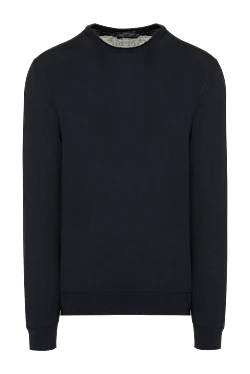 Black wool jumper for men