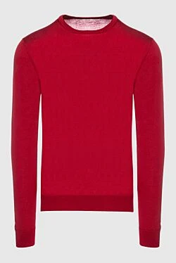 Wool jumper burgundy for men