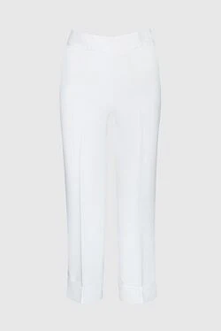 White polyester trousers for women