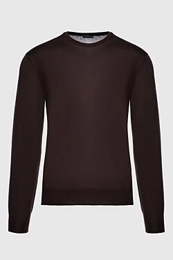 Cashmere and silk jumper brown for men