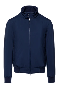 Blue polyester jacket for men