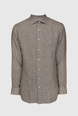 Men's beige linen shirt