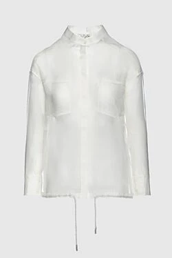 White silk blouse for women