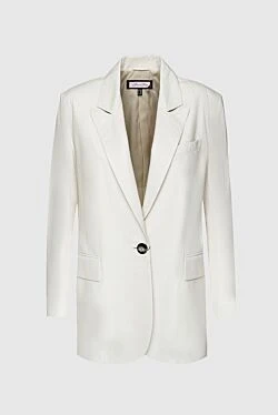 White leather jacket for women