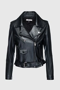 Women's black genuine leather jacket