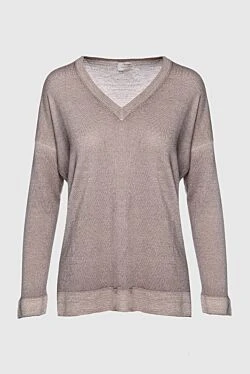 Brown wool jumper for women