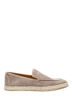 Beige suede slip-ons for men