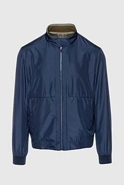 Blue polyester jacket for men