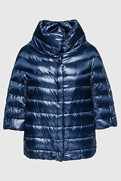 Women's blue polyamide down jacket