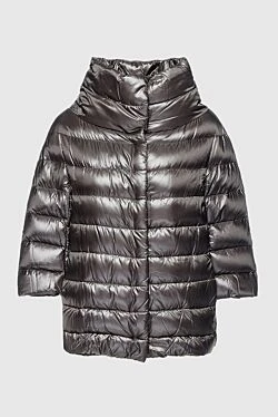 Gray polyamide down jacket for women