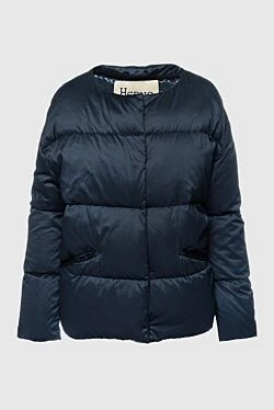 Women's blue polyester down jacket