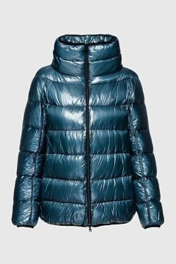 Women's blue polyamide down jacket