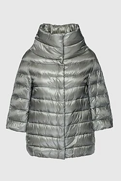 Gray polyamide down jacket for women