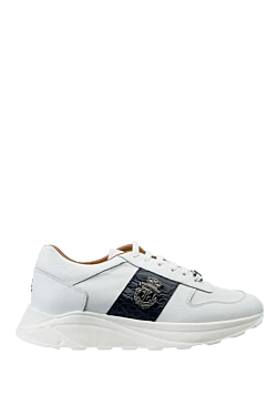 White leather sneakers for men