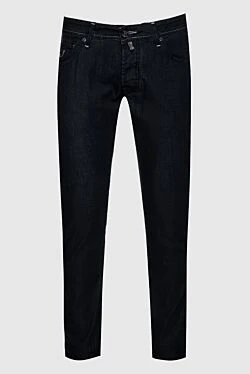 Cotton and polyester jeans black for men