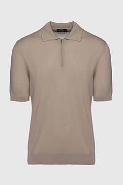 Cotton polo beige for men