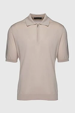 Cotton polo beige for men