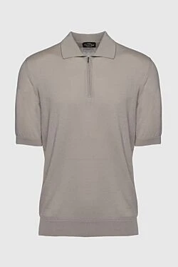 Cotton polo beige for men