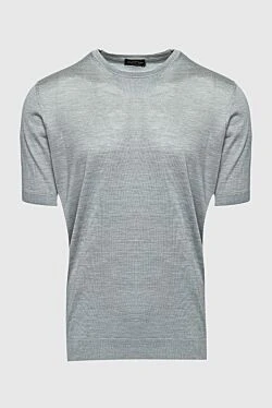 Silk short sleeve jumper gray for men