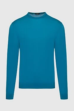 Cotton jumper blue for men