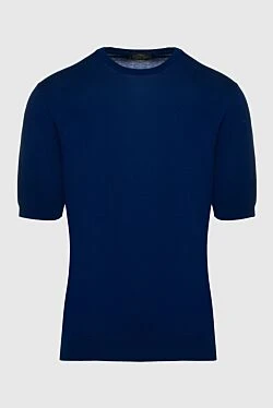 Cotton short sleeve jumper blue for men