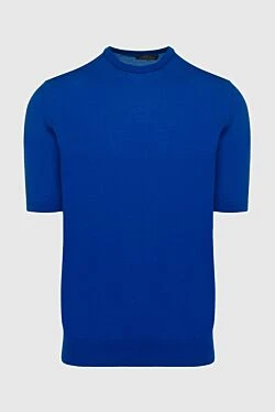 Cotton short sleeve jumper blue for men