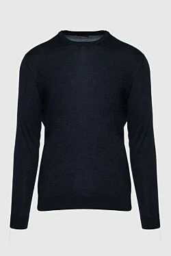 Black silk jumper for men