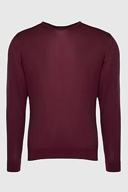 Silk jumper burgundy for men