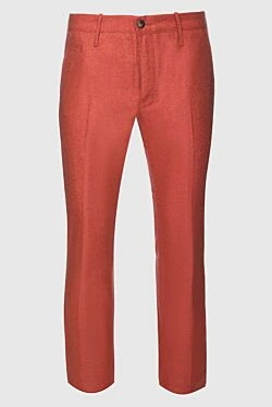 Men's orange wool trousers