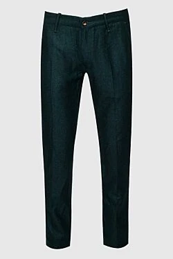 Men's green wool trousers