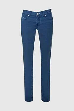 Blue cotton jeans for women