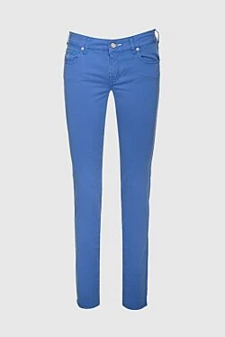 Blue cotton jeans for women