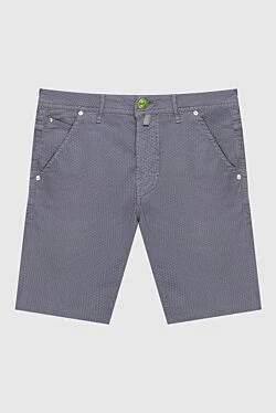 Cotton and elastane shorts, gray for men