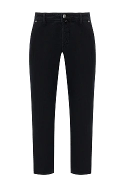 Black cotton jeans for men