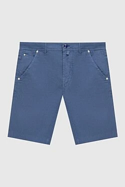 Cotton and elastane shorts blue for men