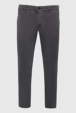 Gray cotton and modal jeans for men