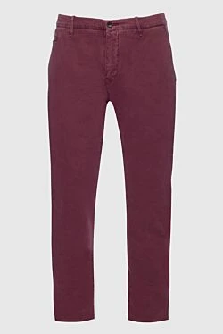 Cotton and modal jeans burgundy for men