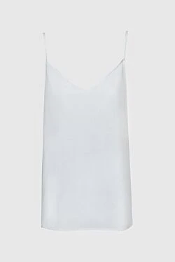 Women's white cotton and viscose top