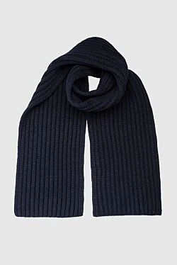 Cashmere scarf blue for men